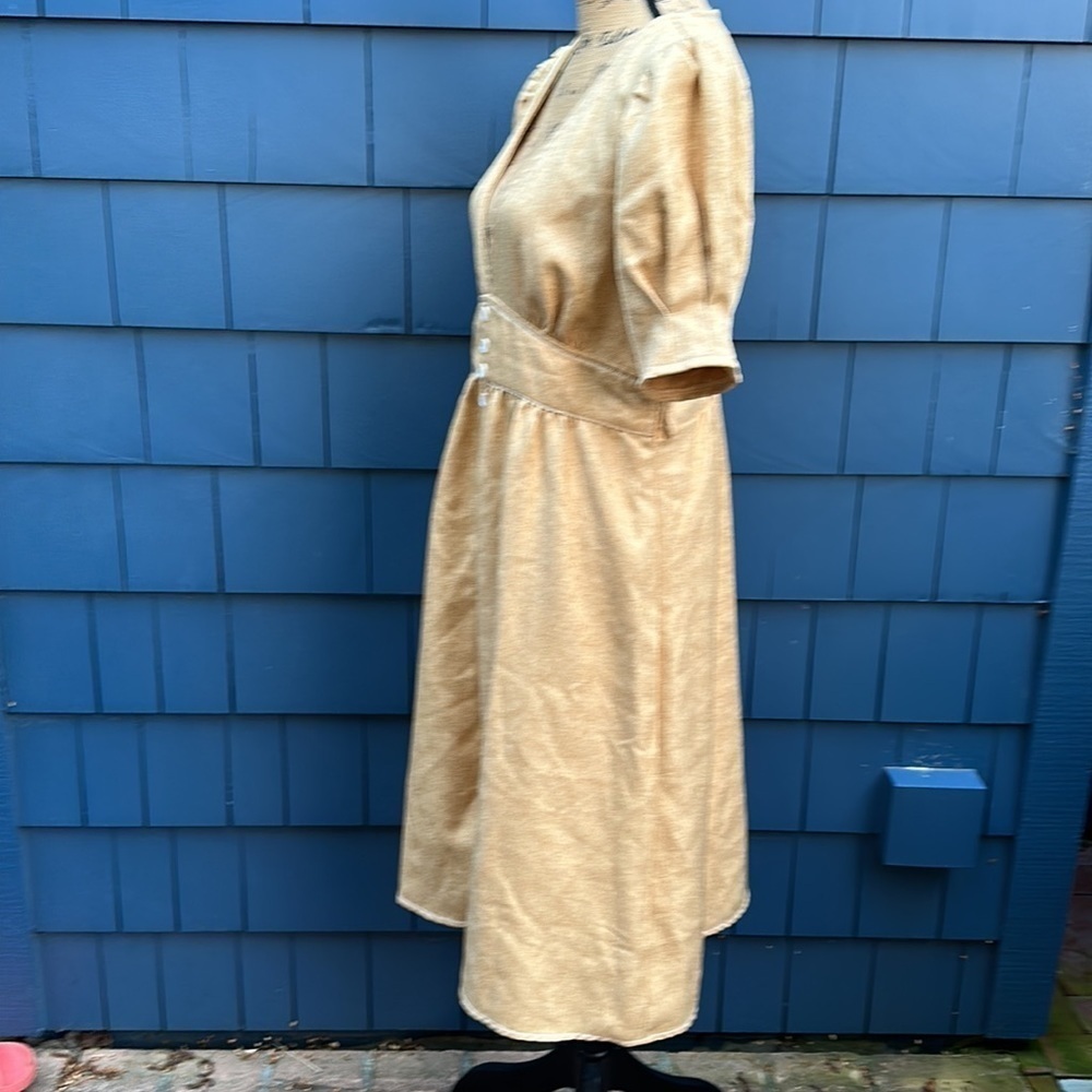 Moon River gold dress cotton poly linen blend large - Picture 11 of 14